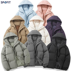 Nouveau Manteau d'hiver en duvet à capuche noir uni, épais, imperméable, décontracté, coupe ample, fermeture éclair, longueur standard, vêtement d'extérieur - Product Image 5