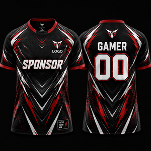 2027 OEM ODM Men Sublimation Printed E-Sports Jersey O-Neck Quick Dry Polyester T-Shirt Adult Gamer Team Wear - Product Image 5