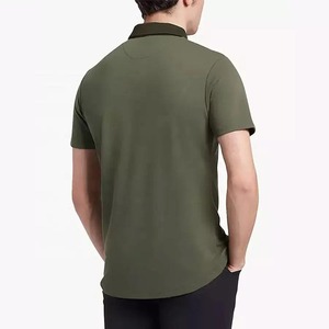 Polo pour homme uni de haute qualité en gros, logo brodé personnalisé, prix abordable - Product Image 2