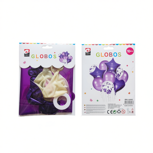 Ballons de fête combinés violets Marque GLOBOS - Product Image 2