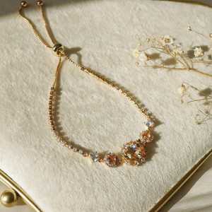 Citrine <b>Bracelet</b> Dainty Bridal Jewelry 925 Sterling Silver 14K Gold Plated Elegant Minimalist Gift For Her - Product Image 2