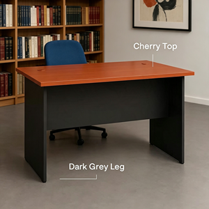 AY Office System Modern Rectangular <b>Desk</b>-Wood Top Sturdy Dark <b>Grey</b> Legs Freestanding Commercial Gym Use - Product Image 1