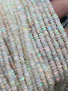 Ethiopian <b>Opal</b> Gemstone Beads Medium Quality 4-5mm Multi Fire Roundel Natural Plain Beads 15.5 Inches Mehrajudin Gems Third - Product Image 4