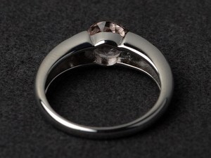 Morganite Ring Natural Pink Morganite Engagement Ring Silver Round Cut Morganite Gemstone <b>Jewelry</b> - Product Image 4