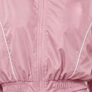 Conjunto Deportivo de 2 Piezas para Mujer, Color Rosa, Chaqueta Corta con Cremallera y Pantalones Cortos, Corte Holgado, Primavera-Verano - Product Image 4