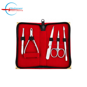 Professional MEDIPOWER INSTRUMENTS 5-Piece Stainless Steel Manicure Pedicure Kit <b>Nail</b> Clipper Cuticle <b>Scissors</b> Tweezers Pusher - Product Image 6