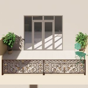 Rampe de balcon moderne en acier inoxydable sur mesure avec métal renforcé pour une protection extérieure sécurisée - Product Image 5