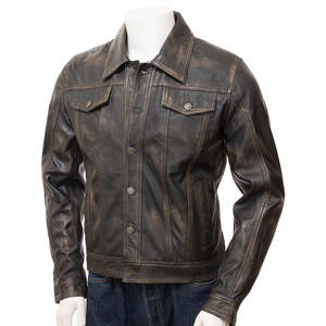 Veste en cuir décontractée pour homme, nouvelle mode hiver, style urbain, vente en gros Pakistan - Product Image 3