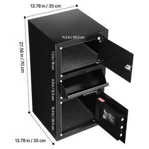 Cassaforte Digitale a 3 Livelli da 3,6 Piedi Cubici, Grande Capacità, con Fessura Frontale, Ignifuga, per Contanti - Product Image 5