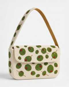 Bolso Rectangular de Lona Azul Hecho a Mano con Diseño de Bordado en Poliéster, Lavable, para Recuerdos - Product Image 4