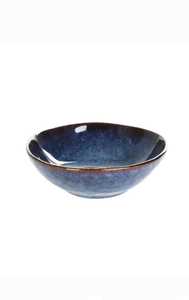 Bol à riz en céramique rond style Wabi Sabi, glaçure mouchetée, fait main, vaisselle en céladon pour servir - Product Image 3