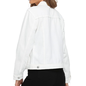 Veste en jean noire pour femme, coupe ajustée, style formel, vêtement d'extérieur en jean - Product Image 4