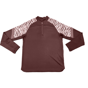 Veste polaire à col zippé pour homme, couleur unie, imprimé géométrique, manches longues, style sportif, vêtement d'automne, coupe classique, séchage rapide, polyester - Product Image 1