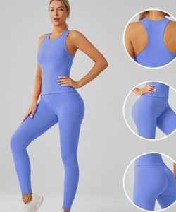 Shorts de yoga personnalisés pour femmes en polyester/coton, coupe-vent, écologiques, séchage rapide, col montant, motif uni, sportifs pour la gym - Product Image 4