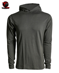 Sudadera con Capucha Térmica para Hombre, para Caza, Color Carbón Oscuro, con Cuello Cruzado, Manga Larga, Estilo Atlético, Capa Intermedia - Product Image 1