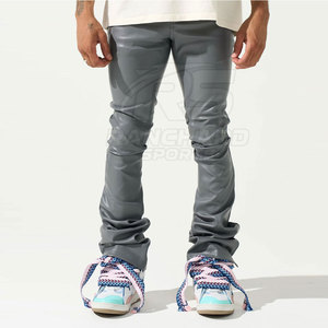 Pantalones de Cuero Ligeros de Diseño para Hombre, Corte Recto, Color Oscuro, Moda Casual, Suaves, Duraderos, Cómodos, Elegantes y Modernos - Product Image 2