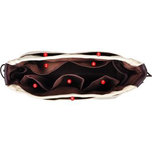 Organizer per Borsa Grande in Tela Beige con 10 Tasche, Inserto Robusto per Borsa con 10 Scomparti, Accessori per Borse - Product Image 2