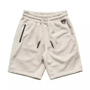 Shorts Bermuda Homme Noir Uni Taille Haute Élastique Décontracté en Coton Tricoté avec Poches Style Respirant - Product Image 5