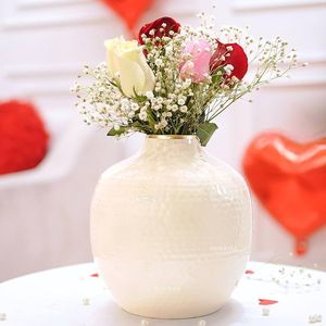 Nouveau design, finition martelée, ensemble de vases à fleurs en aluminium de haute qualité, faits à la main, vase de table, écologique, léger, pour mariage - Product Image 1