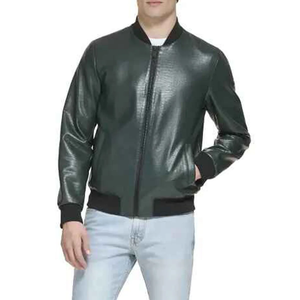 Veste en cuir unisexe personnalisée, fabriquée au Pakistan, respirante, coupe-vent, séchage rapide, veste de moto décontractée, personnalisation de la marque sur le devant - Product Image 5
