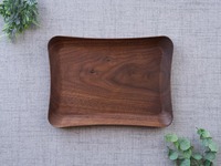 3D Holz-Ablageschale v2 Handgefertigte Ablageschale aus schwarzem Walnussholz mit eleganten Kurven, lebensmittelechtem Tung-Öl-Finish