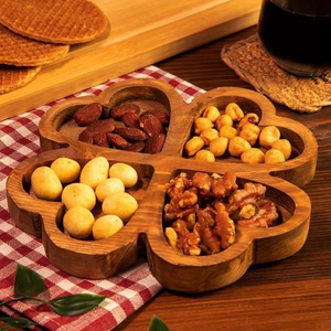 ถาดเสิร์ฟไม้ธรรมชาติ ถาดอาหารสไตล์เรียบง่าย ทนทาน ขั้นต่ำ 20 ชิ้น สำหรับครัว โต๊ะอาหาร ขนม ผลไม้ ขนมปัง - Product Image 1