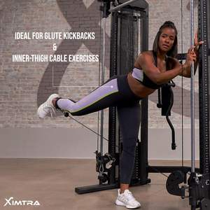 Correa ajustable para tobillo para máquinas de cable y bandas de resistencia, acolchada con neopreno, con anillo en D resistente, personalizable. - Product Image 6