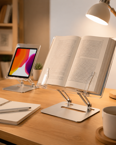 New Modern Adjustable Foldable Customizable for Easy Assembly Home Office Transparent <b>Rotatable</b> Acrylic Book Laptop Stand - Product Image 6