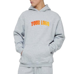 เสื้อฮู้ดและเสื้อสเวตเตอร์ของผู้ชายแบบสวมศีรษะผ้าฟลีซหนาโอเวอร์ไซส์ทำจากผ้าคอตตอน100% ออกแบบโลโก้ได้ตามต้องการ - Product Image 1