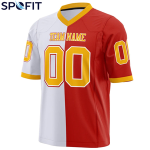 Camiseta de Fútbol Americano OEM al por Mayor, Diseño Personalizado, 100% Poliéster, Unisex, Manga Corta, Logotipo Personalizado, Ropa Deportiva - Product Image 4