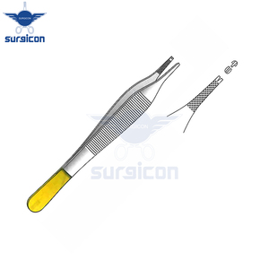 Pinces à dissection Adson 1x2 dents 12 cm (4-3/4 pouces) en acier inoxydable, pinces chirurgicales pour tissus, précision, profil normal - Product Image 3