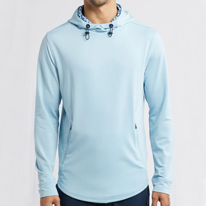 ZM-1598 <b>Men's</b> Premium Golf Hoodie 88% Polyester 12% Spandex Moisture-Wicking Classic Gym Hoodie with Adjustable Hood - Product Image 4