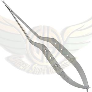 Juego de instrumentos quirúrgicos veterinarios de acero inoxidable reutilizable Castroviejo incluye tijeras rectas y curvas con atado de sutura - Product Image 3