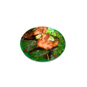 Reloj Redondo de Resina Epoxi con Tema de Árbol, Decoración Artística para el Hogar, Diseño de Musgo Verde Pintado a Mano, Hecho en Vietnam - Product Image 5