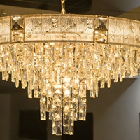 Lustre suspendu LED de luxe, éclairage moderne pour hôtel, salon, décoration, lustres en cristal