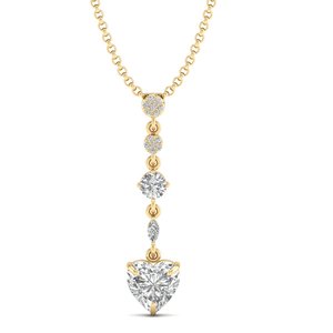 REYES Premium Quality 14K <b>Solid</b> <b>Gold</b> Heart Cut 3.53 Carat Moissanite Necklace For Women Luxury Wedding Gift Custom Jewelry - Product Image 3