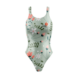 Traje de Baño de Una Pieza Ecológico para Mujer, Talla Grande, con Estampado por Transferencia de Calor, Tejido Elástico en Cuatro Direcciones, Sin Costuras, de Secado Rápido - Product Image 2