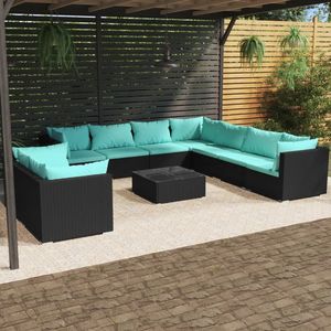 Conjunto de Muebles de Jardín en Negro y Azul Agua - Product Image 1