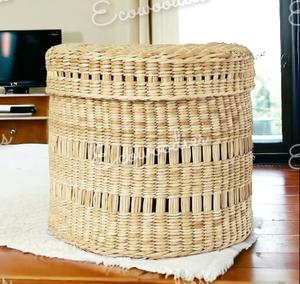 Caja de Almacenamiento Hecha a Mano de Pasto Marino, Cesta Tejida para Juguetes de Niños, Decoración Ecológica Multifuncional para Habitación Infantil - Product Image 3