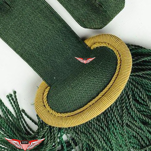 KEW Epaulette de Hombro Verde Vintage Personalizado, Elegante, Ecológico, de Tela Bordada, Duradero, Accesorio de Uniforme con Hilo de Bullion - Product Image 3