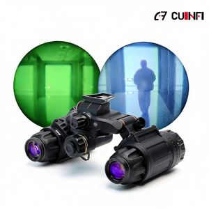Lunettes de vision nocturne binoculaires OEM d'usine NVB2601 Gen2+/Gen3 FOM1400+ avec tube IIT P43/P45 pour faible luminosité, 1x 1500M, montées sur la tête <span class=keywords><strong>PVS31</strong></span> - Product Image 2