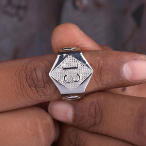 Custom Lucky Number 13 Rhodium 925 Sterling Silver <b>Gothic</b> Skull Inspired Chunky <b>Ring</b> Punk Rock Wedding Statement Jewelry for Men - Product Image 2