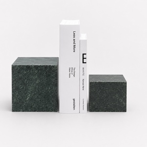 Juego de Sujetalibros de Mármol Negro, Soporte para Libros de Piedra de Lujo, Estante Decorativo Moderno, Organizador de Escritorio Elegante, Minimalista para el Hogar - Product Image 4