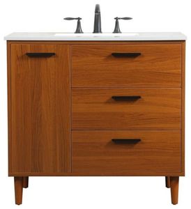 Meuble de salle de bain élégant en teck - Product Image 1