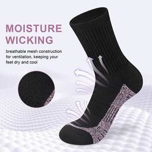 Premium Cotton Crew <b>Socks</b> with Lightweight Eco-Friendly Moisture-Wicking & Quick Dry Design Comfortable Fit Cotton Liner - Product Image 4