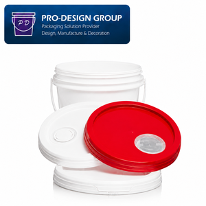 8L Plastic <b>Bucket</b> <b>with</b> Flat <b>Lid</b> for General Packaging, ISO 9001 Manufacturer - Product Image 5