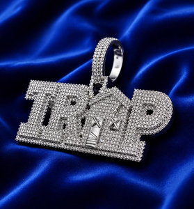 Colgante de Letra Personalizado con Moissanita Iced Out, Plata 925, Charm Hip Hop, Chapado en Rodio, Collar con Inicial de Casa, Joyería - Product Image 2