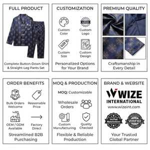 Ensemble de vêtements de nuit haut de gamme pour femmes, chemise à manches longues avec boutons sur le devant, pantalon de pyjama assorti, combinaisons de nuit pour femmes - Product Image 6
