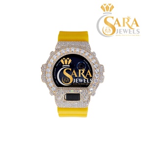 Lujoso reloj de diamante de moissanita helado personalizado Esfera de números arábigos Hip Hop Acero inoxidable recién llegado negocio antiguo - Product Image 4