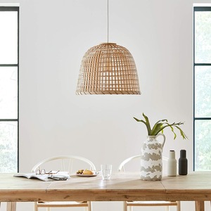 โคมไฟห้อยเพดานหวายไม้ไผ่ขายดี งานแฮนด์เมด แสงไฟตกแต่งบ้านรักษ์โลก - Product Image 5
